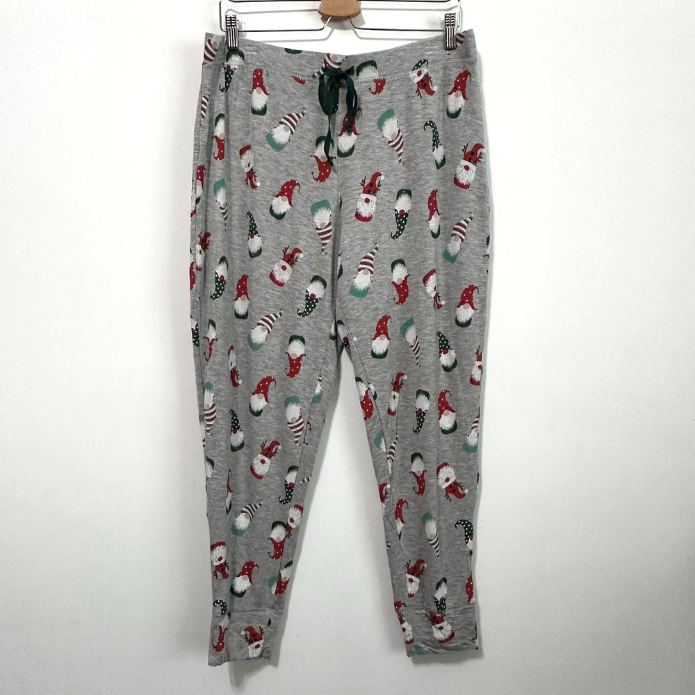 Isaac Mizrahi Lounge Pants 1X Plus Pajama Pull On Christmas‎ Gnomes SOFT Holiday